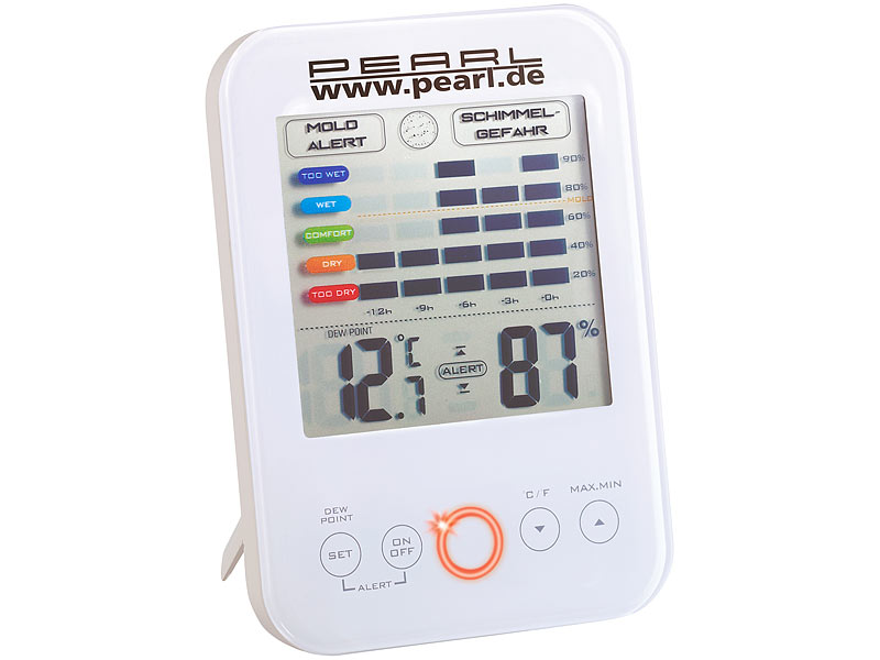 DIGITALER HYGROMETER*THERMOMETER*FEUCHTIGKEITSMESSER*SCHIMMEL-ALARM*WÄCHTER